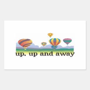 A colourful balloon flying gift - hot Air Balloons Rectangular Sticker