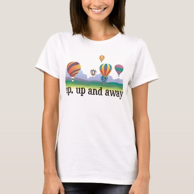 A colourful balloon flying gift - hot Air Balloons T-Shirt (Front)