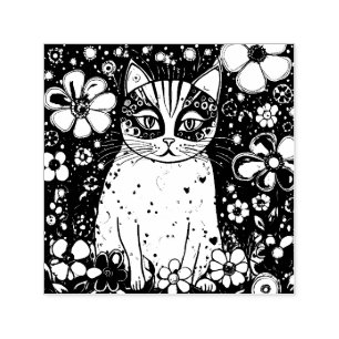 A Colourful Cat Self-inking Stamp