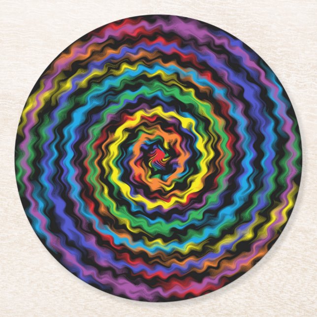 A Colourful Detonation Round Paper Coaster (Front)