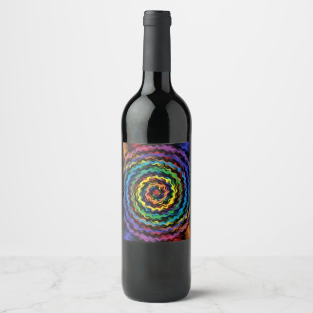 A Colourful Detonation Wine Label (Front)