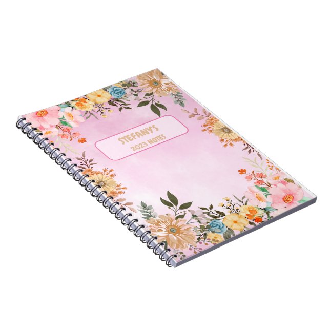 A colourful floral  notebook (Right Side)