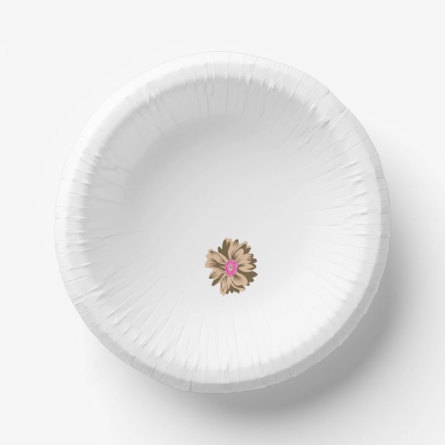 A colourful flower illustration featuring a unique paper plate (Front)