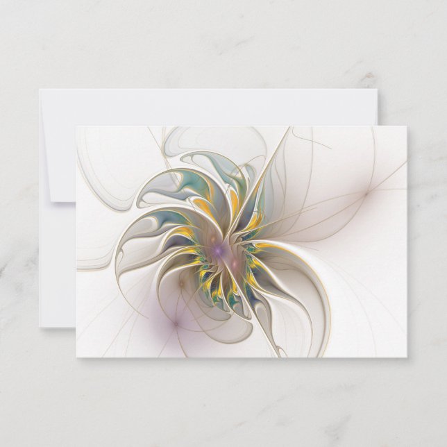 A colourful fractal ornament. Abstract Flower art (Front)