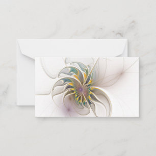 A colourful fractal ornament. Abstract Flower art Card