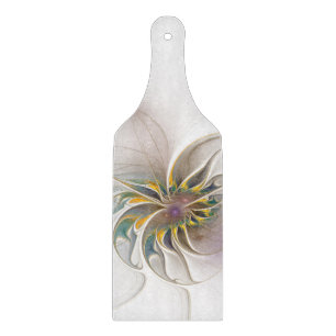 A colourful fractal ornament. Abstract Flower art  Cutting Board
