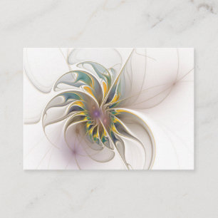 A colourful fractal ornament. Abstract Flower art Discount Card