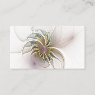 A colourful fractal ornament. Abstract Flower art Enclosure Card