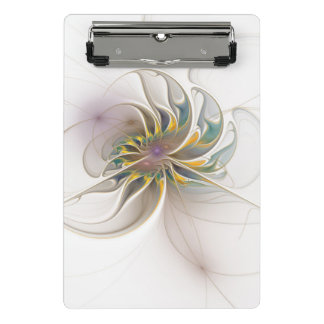 A colourful fractal ornament. Abstract Flower art Mini Clipboard