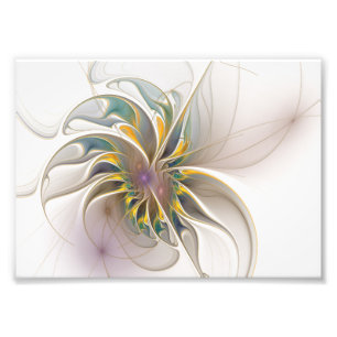 A colourful fractal ornament. Abstract Flower art Photo Print