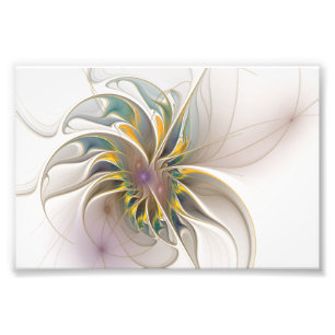 A colourful fractal ornament. Abstract Flower art Photo Print