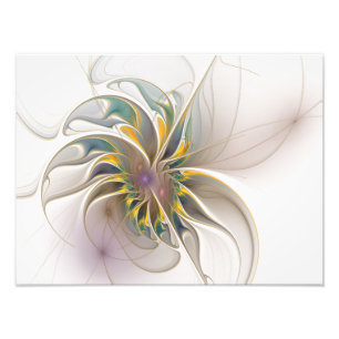 A colourful fractal ornament. Abstract Flower art Photo Print