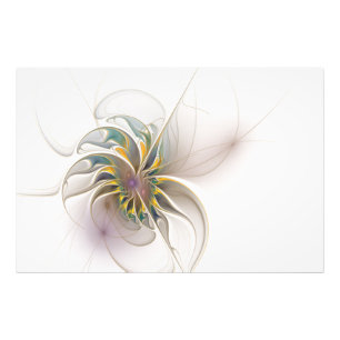 A colourful fractal ornament. Abstract Flower art Photo Print
