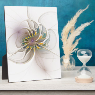A colourful fractal ornament. Abstract Flower art Plaque