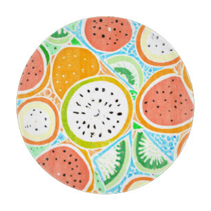 A Colourful Fruity Fun Patterns Art Cutting Board