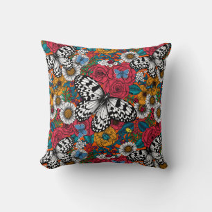 A colourful garden cushion