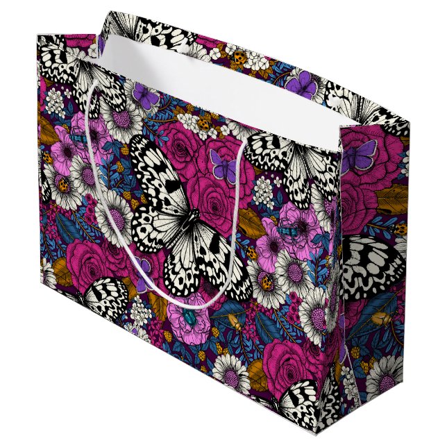 A colourful garden II Large Gift Bag (Back Angled)