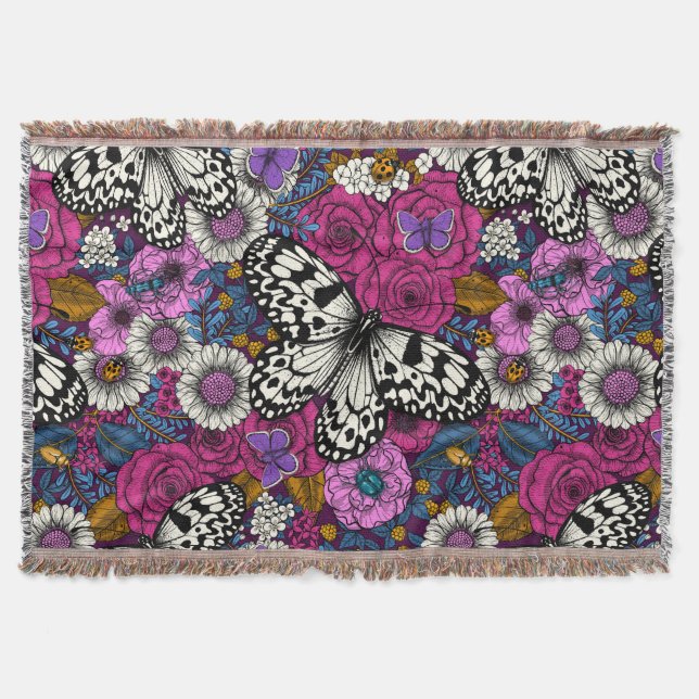 A colourful garden II Throw Blanket (Front)