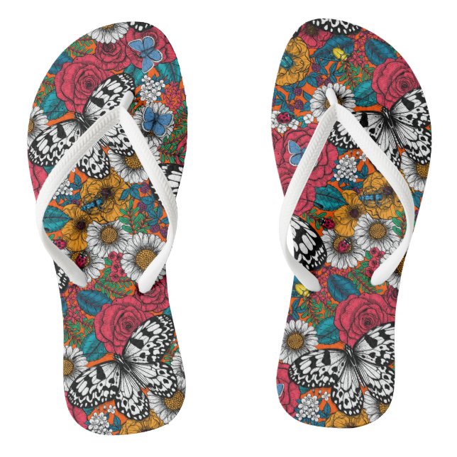 A colourful garden thongs (Footbed)