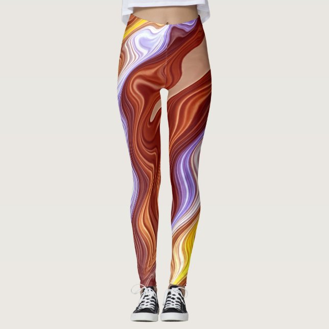 A colourful groovy pattern "Ratti_Creative_Arts Leggings (Front)