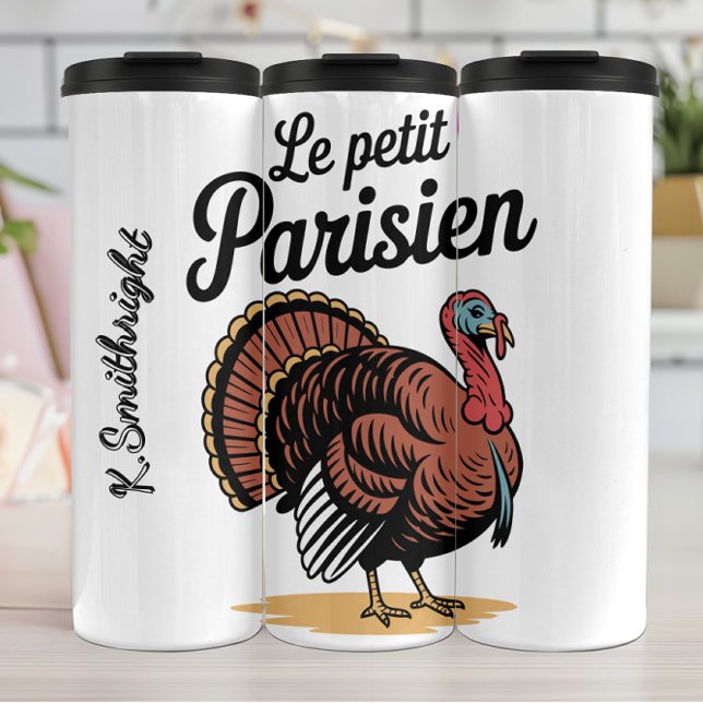  A Colourful Illustration of a Turkey Thermal Tumbler (Creator Uploaded)