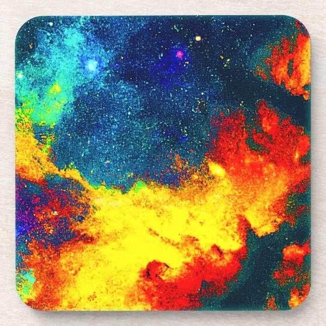 A Colourful Journey Through the Universe. Buy Now Coaster (Front)