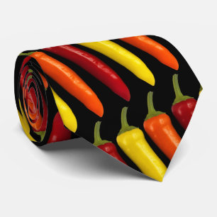A Colourful Medley of Banana Peppers Tie