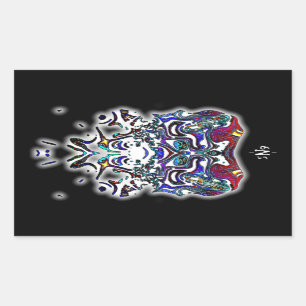 A colourful smiling spirit v2 rectangular sticker