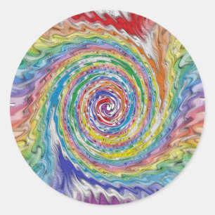 A Colourful Splatter Classic Round Sticker