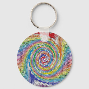 A Colourful Splatter Key Ring