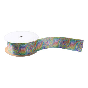 A Colourful Splatter Satin Ribbon