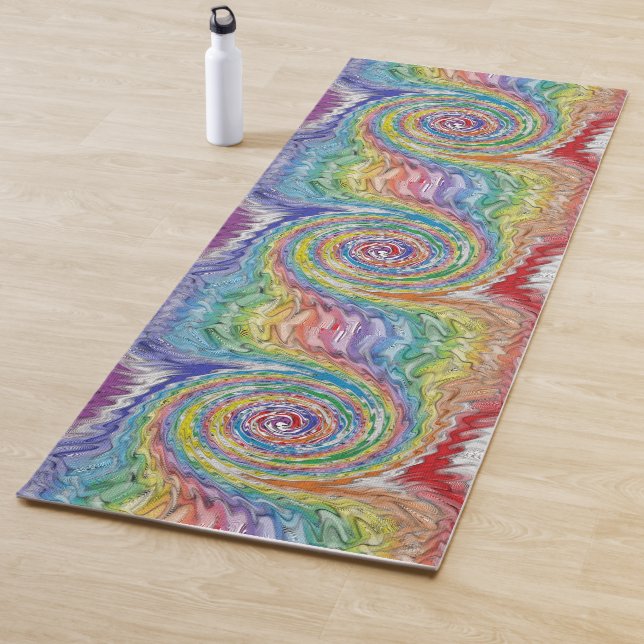 A Colourful Splatter Yoga Mat (In Situ)