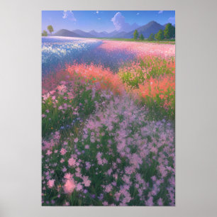 A Colourful Symphony of Flowers Poster