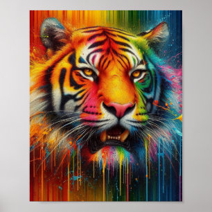 A Colourful Tiger Poster