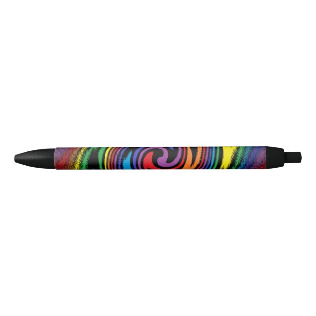 A Colourful Turbulence Black Ink Pen (Front)