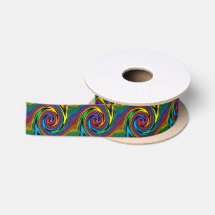 A Colourful Turbulence Satin Ribbon