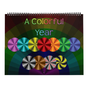 A Colourful Year 12-Month Calendar