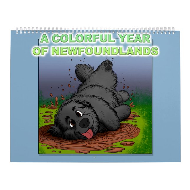 A colourful year of Newfoundlands Calendar (Cover)