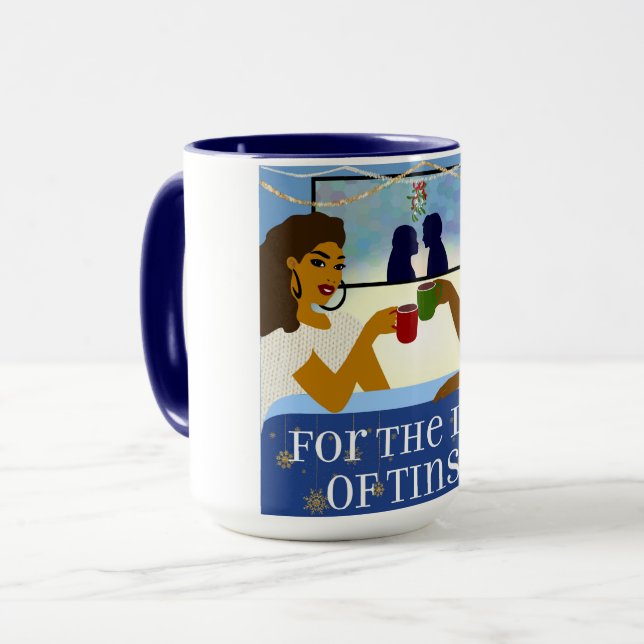 A comfy mug to go with your holiday movie watching (Front Left)