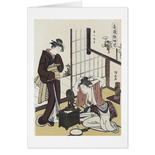 A Comparison of Charms, Kiyonaga, 1780s Card