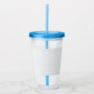 A completely white, featureless surface fills the acrylic tumbler