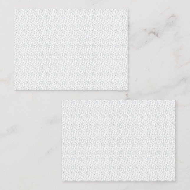 A completely white, featureless surface fills the  appointment card (Front/Back)