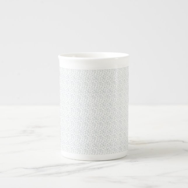 A completely white, featureless surface fills the  bone china mug (Front)
