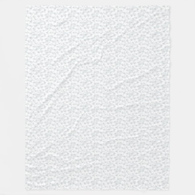 A completely white, featureless surface fills the  fleece blanket (Front)