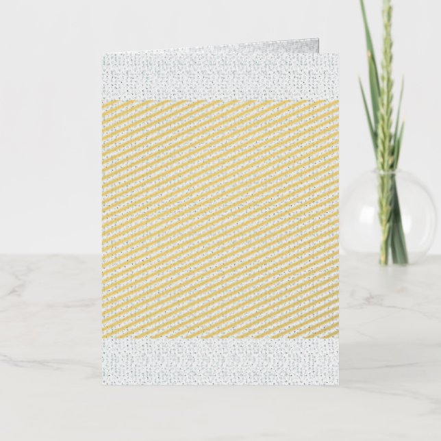A completely white, featureless surface fills the  foil greeting card (Front)
