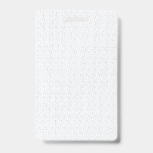 A completely white, featureless surface fills the ID badge