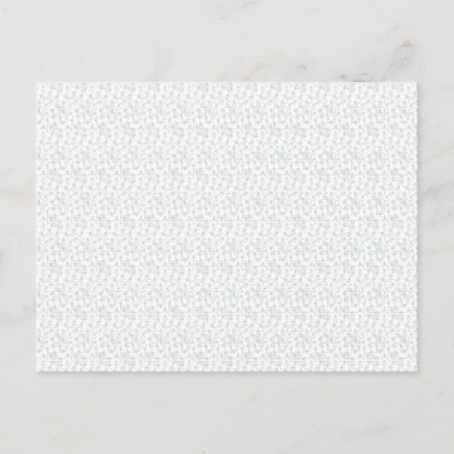 A completely white, featureless surface fills the  postcard (Front)