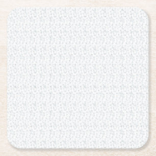 A completely white, featureless surface fills the  square paper coaster