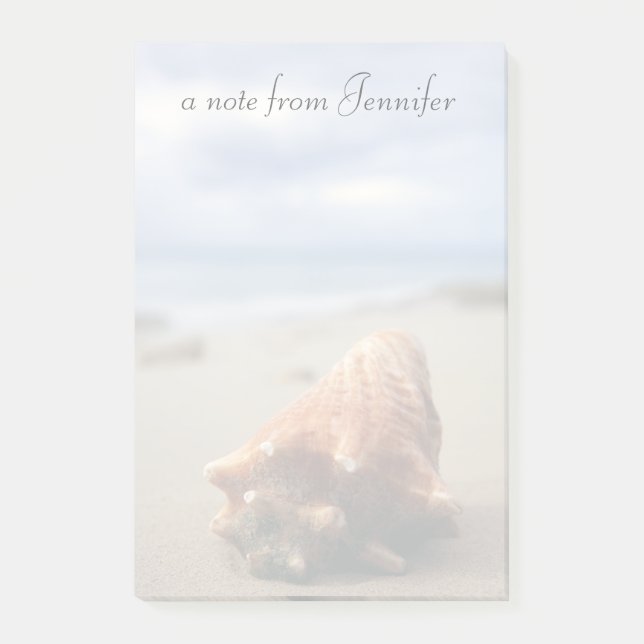 A Conch Shell On The Beach | St. Croix, Usvi Post-it Notes (Front)