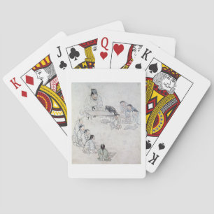 A Confucian Classroom (Sodang) (colour print) Playing Cards